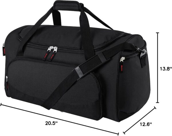 Gym Bag for Men – 55L Black Durable Large Duffle Bag for Travel, Workout,…