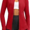 G Gradual Women's Zip Up Workout Jackets with Pockets Slim Fit Cottony Soft Jacket for...