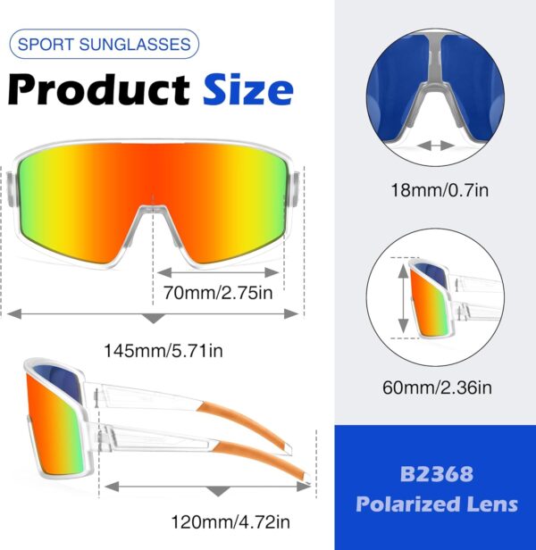 FEISEDY Polarized Sports Sunglasses for Men Women Youth Cycling Glasses Baseball…
