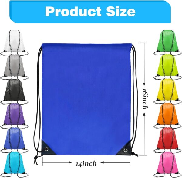 120 Pack Drawstring Bags Bulk, 12 Color Gym Drawstring Backpack Bulk for…