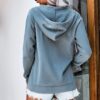 WROLEM Women Casual Full Zip Up Hoodie Comfy Loose Long Sleeve Sweatshirt Solid Color…