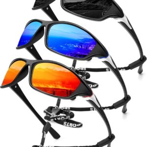 KALIYADI Polarized Sunglasses-Men Sports Sun-glasses: Mens Sunglasses Polarized UV…