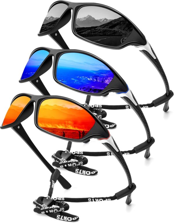 KALIYADI Polarized Sunglasses-Men Sports Sun-glasses: Mens Sunglasses Polarized UV…
