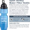 Berkey Sport Filtered Water Bottle BPA Free Portable 22oz New 2018 Model