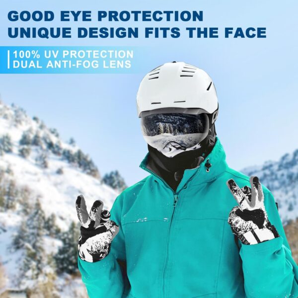 Ski Goggles Snowboard Goggles Adult, 100% UV Protection Anti-Fog Snow Goggles