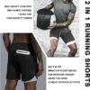 Leidowei Men’s 2 in 1 Workout Running Shorts Lightweight Training Yoga Gym 7″ Short…