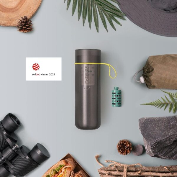 PHILIPS Water GoZero Active BPA-Free Water Bottle with River/Lake/Spring Water Filter…
