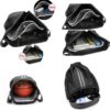 Black Drawstring Gym Bag for Men, Waterproof Drawstring Backpack for Women,…
