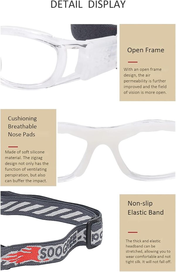 ”N/A” Kids Sports Glasses Basketball Football Safe Training Goggles Anti Fog 7-12