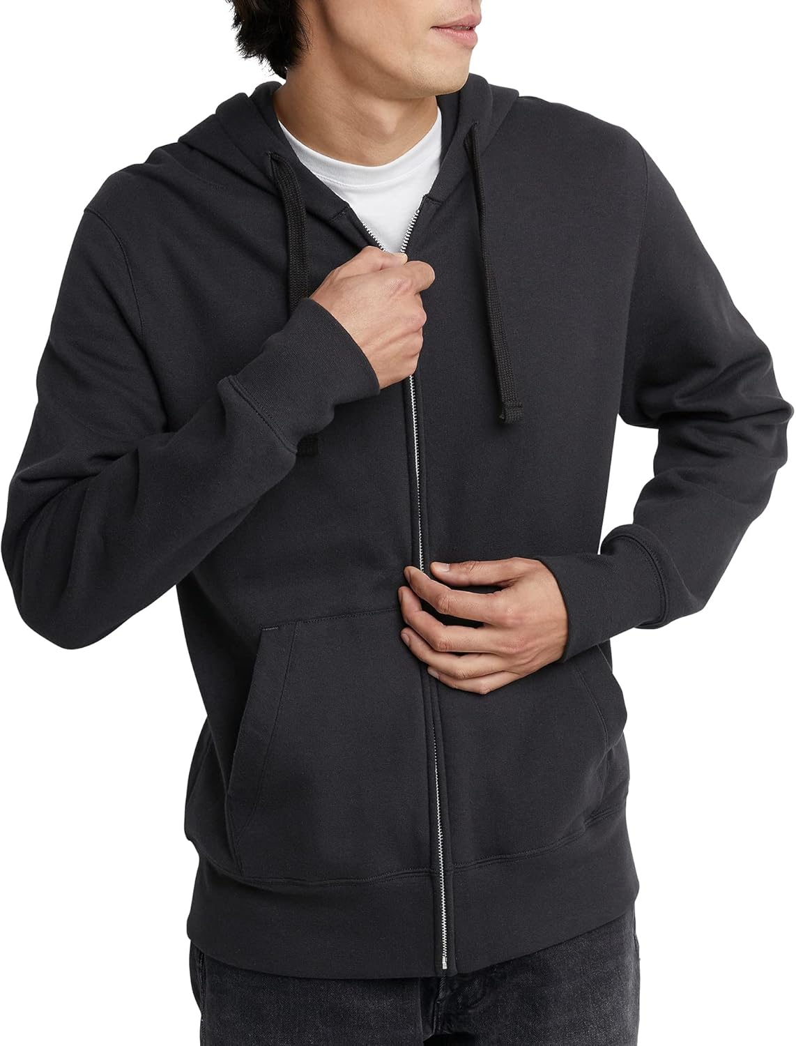 Hanes Men's Originals Full-Zip Hoodie, Heavyweight Fleece Sweatshirt, Zip-Up Hoodie