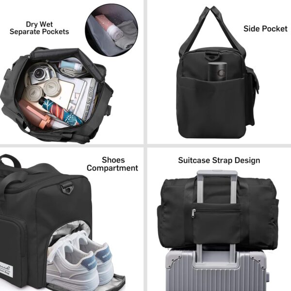 Sports Gym Duffel Bag with Shoes Compartment and Dry Wet Separated Pocket…
