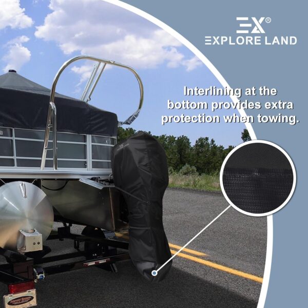 Explore Land Fade Resistant Full Outboard Motor Cover – Waterproof Upgraded Strong…