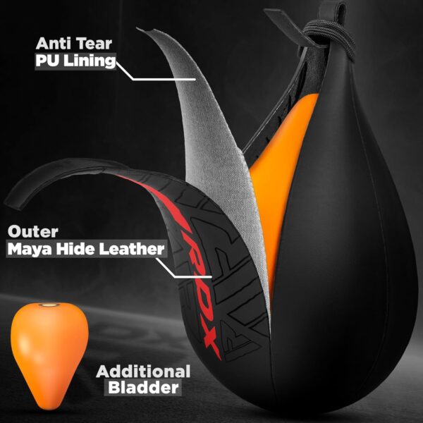 RDX Speed Bag Boxing Ball, Maya Hide Leather Dodge Striking Target with…