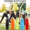 Collapsible Water Bottles Cups – 550ml Reusable BPA Free Silicone Foldable Travel…