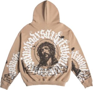 Men’s Jesus Disciple Print – Sundays Off Edition Hoodies Casual Oversized Vintage…