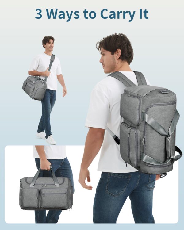 Travel Duffel Bag 27L Gym Bag with Shoe Compartment Carry on Overnight…