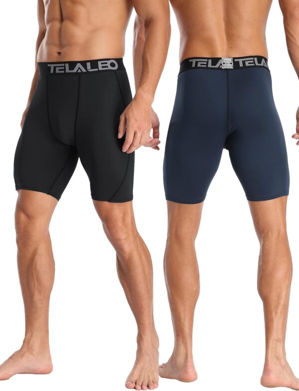 TELALEO 6 or 5 Pack Compression Shorts for Men Spandex Sport Shorts Athletic Workout…