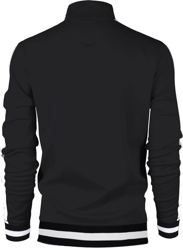 SCREENSHOT-Track Jacket Mens Urban Hip Hop Premium Track Jacket – Slim Fit Side Taping…