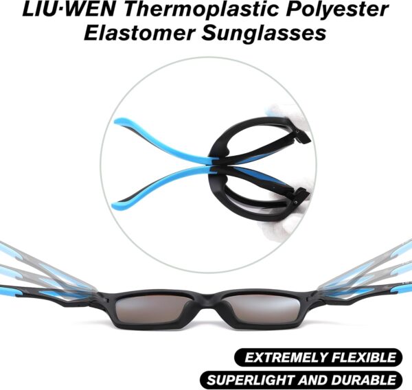 LIUWEN Kids Baseball Sports Polarized Sunglasses 2 Pack – Flexible Shades With Strap…