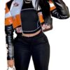 VOIKERDR Leather Jacket Women Zipper Moto Biker Short Leather Jacket Women Bomber...