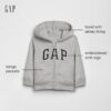 GAP Playtime Favorites Logo Full Zip Hoodie Hooded Sweatshirt