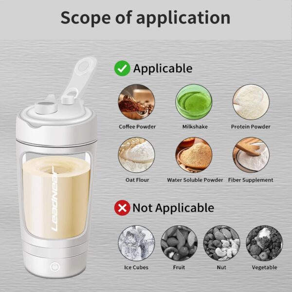 electric protein shaker bottle, Removable electric shaker bottle with USB electric…