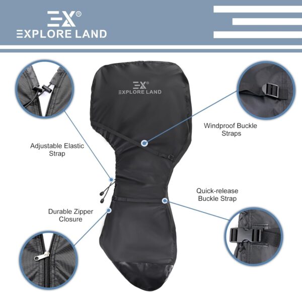 Explore Land Fade Resistant Full Outboard Motor Cover – Waterproof Upgraded Strong…