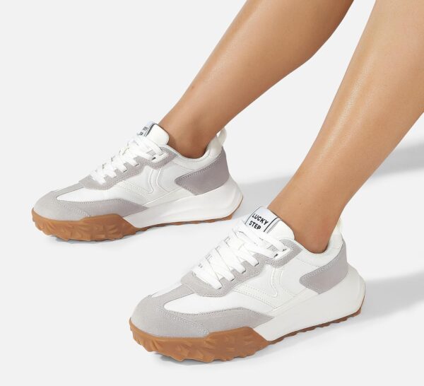 LUCKY STEP Women’s Platform Tennis Walking Shoe Retro Chunky Casual Breathable Durable…