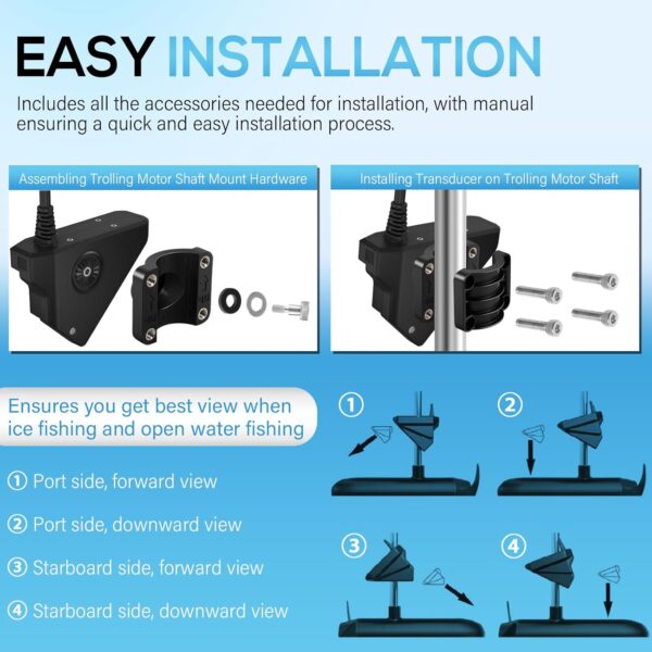 0101278401 Trolling Motor Shaft Mount Transducer Bracket for Garmin Panoptix Live…