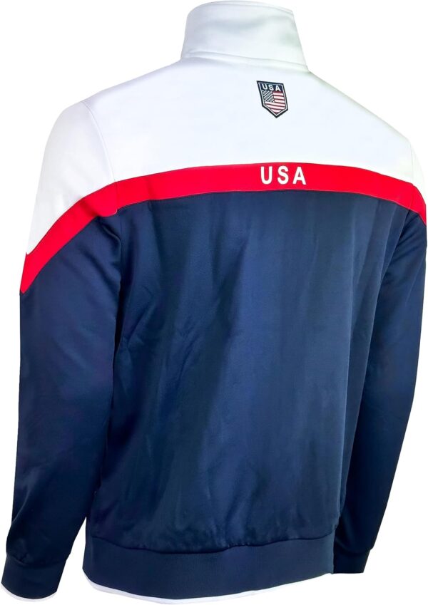Men’s USA Track Jacket, U.S Full Zip Sweater Jacket With Zipper Pockets
