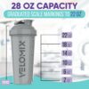 -4 PACK- 28 oz Protein Shaker Bottle for Protein Mixes – 4x Wire Whisk | Leak Proof…