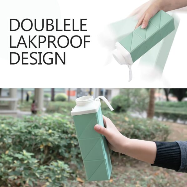 24oz Collapsible Water Bottles,Food grade BPA Free Reusable Foldable Water Bottle…