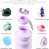 Nefeeko Collapsible Water Bottle, Reuseable BPA Free Silicone Foldable Water Bottles…
