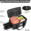 ETRONIK Gym Bags for Men Women, Tactical Duffle Bag Backpack with Shoe…