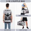 Bosstin Gym Bag for Men & Women, 45L Travel Duffle Sports Duffel Bag Gym…