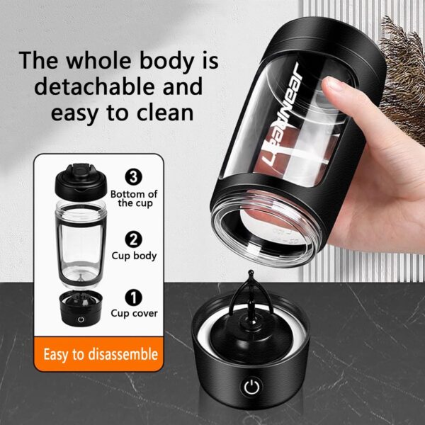 electric protein shaker bottle, Removable electric shaker bottle with USB electric…