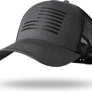 American Flag Trucker Hat – Snapback Hat, Baseball Cap for Men Women – Breathable Mesh…