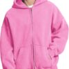 FAIABLE Mens Womens Double Zip Up Hoodie Oversized Acid Wash Hoodies Heavyweight...