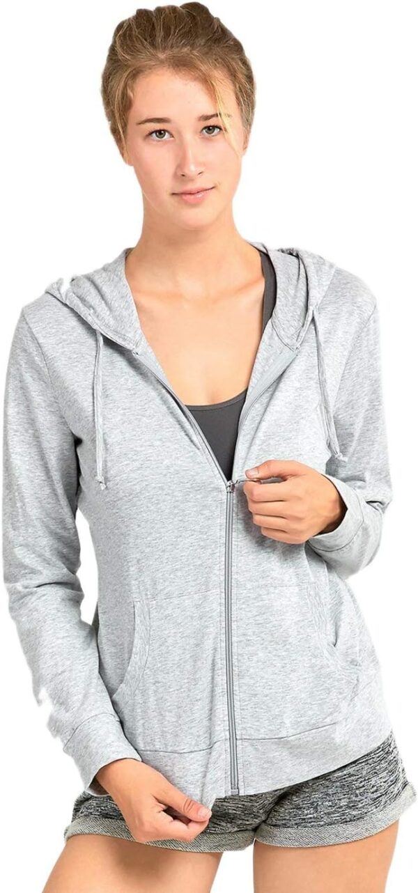 Women’s Thin Cotton Zip Up Hoodie Jacket