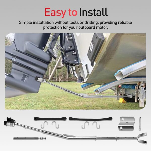 JY PERFORMANCE Universal Transom Saver, Adjustable Boat Transom Saver for Outboards…