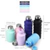 Nefeeko Collapsible Water Bottle, Reuseable BPA Free Silicone Foldable Water Bottles…