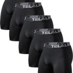 TELALEO 6 or 5 Pack Compression Shorts for Men Spandex Sport Shorts Athletic Workout...