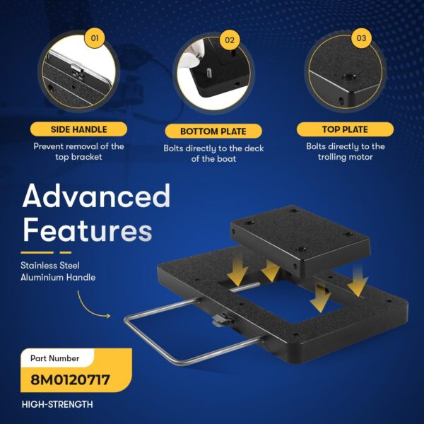 8M0120717 Xi Series Quick-Release Trolling Motor Mounting Bracket Kit Replace for…