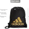 adidas Ready Sackpack, Drawstring Backpack for Women and Men, Lightweight…