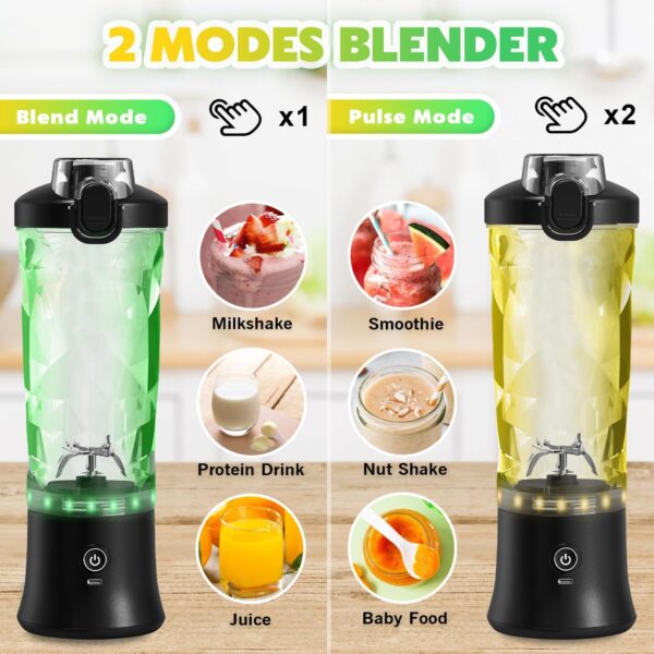 Portable Blender Personal Juicer for Shakes and Smoothies – 20 OZ Electric Protein…