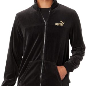 PUMA Men’s Gold Trimmed Velour Track Jacket