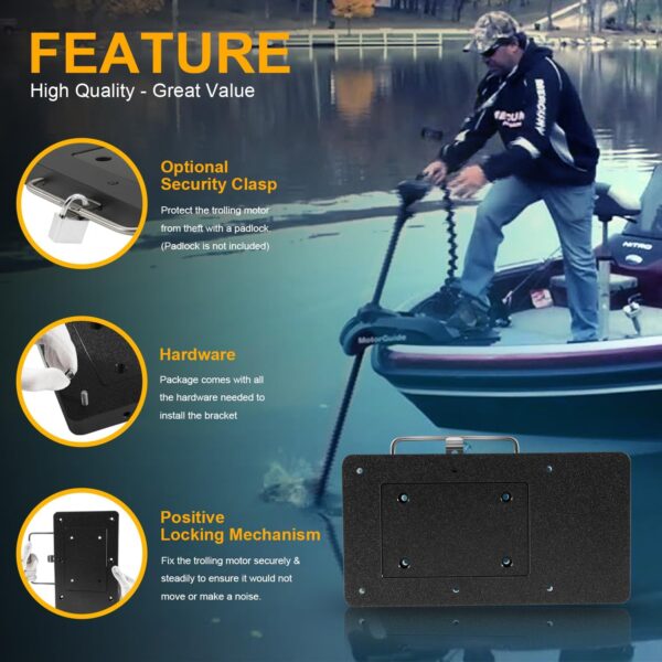 8M0120717 Xi Series Trolling Motor Quick-Release Mounting Bracket Kit for bow mounted…