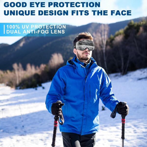 Ski Goggles Snowboard Goggles Adult, 100% UV Protection Anti-Fog Snow Goggles