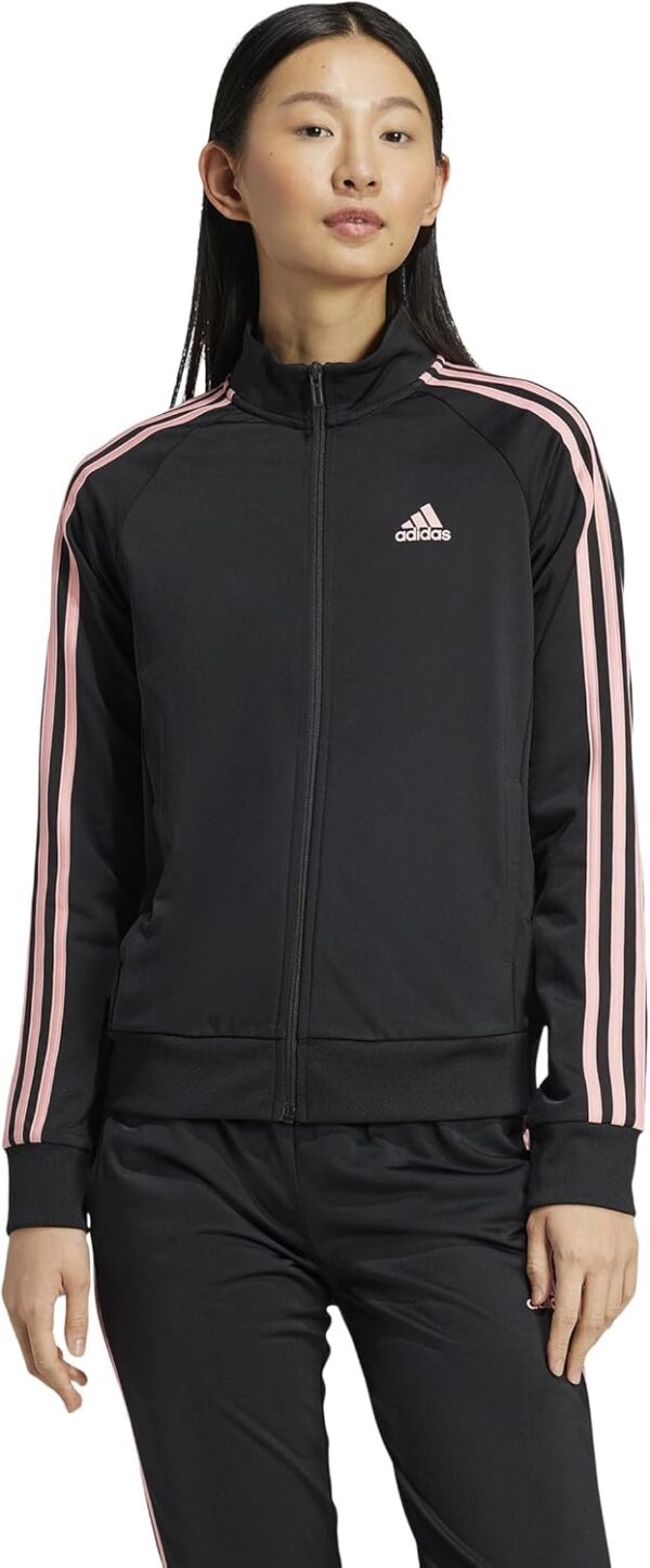 adidas Women’s Primegreen Essentials Warm-up Slim 3-Stripes Track Jacket
