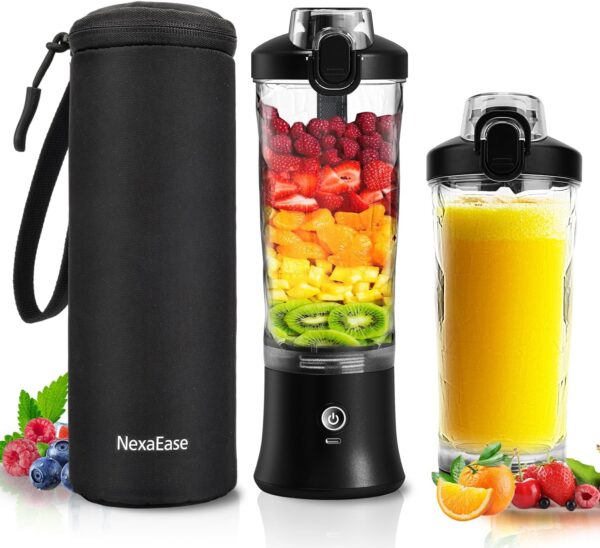 Portable Blender Personal Juicer for Shakes and Smoothies – 20 OZ Electric Protein…